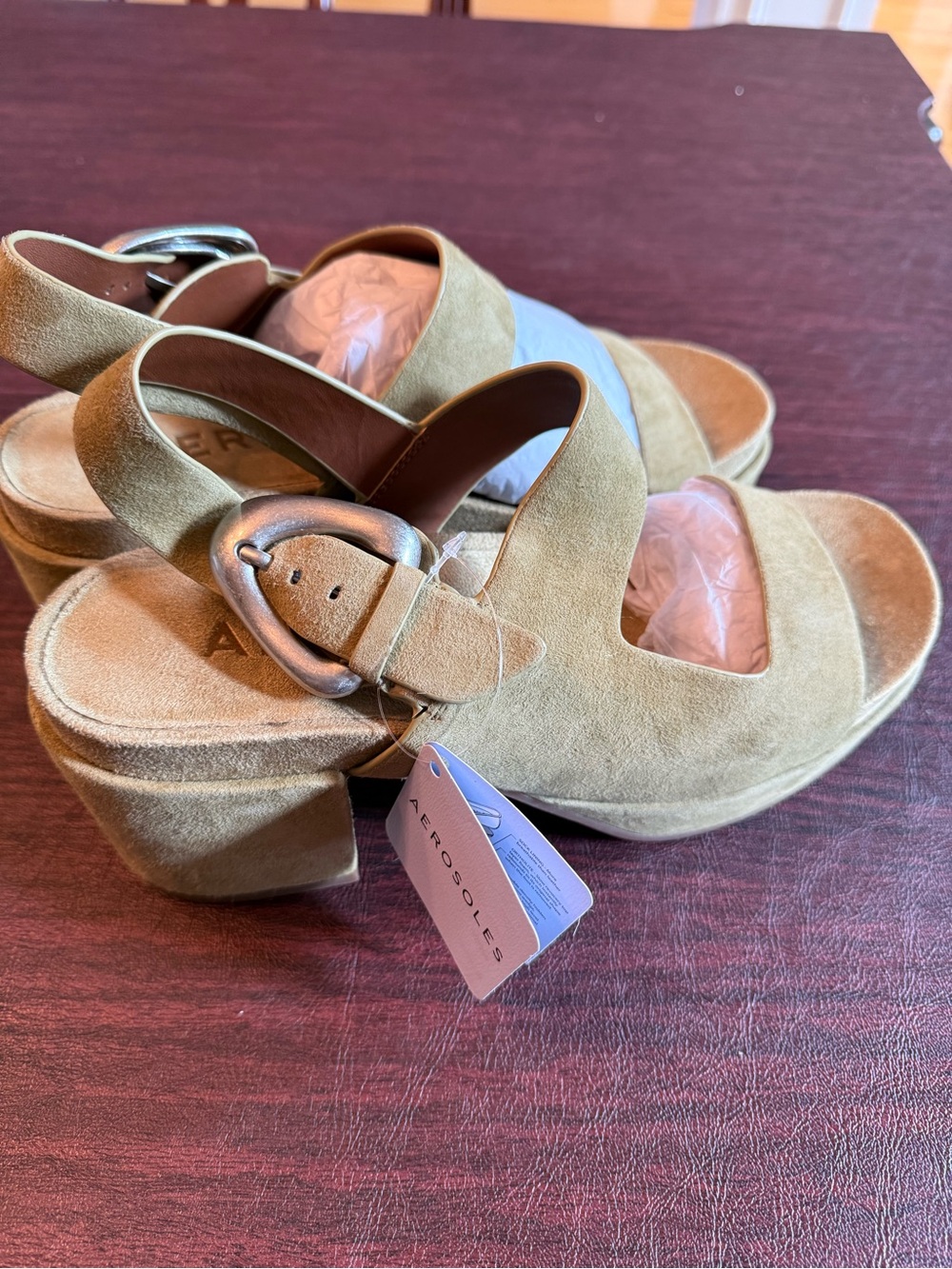 Aerosoles Clarkson - Olive Branch Suede / 8 / Medium - NEW - Picture 1 of 7